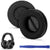 100mm Headphone Cushions Compatible with OneOdio Pro-10 / OneOdio Over Ear DJ Headphone Cushion | Round Replacement Memory Foam + Protein Leather Headphone Ear Cushion (100mm, Black) Crysendo