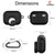 2-in-1 Case Compatible with AirPods Pro AirTag Case | Silicone Cover with Keychain & Built-in Slot for AirTag | Soft, Shock-Proof, Anti-Scratch, Anti-Lost (Black) Crysendo