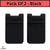 Nylon Wallet Card Holder | Strong 3M Adhesive Holder for I-Phone & Android Smartphones | Slim Phone Back Wallet for 2-3 Cards + Cash (Black - 2pcs)