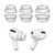 Double Flange Eartips for AirPods Pro 1 & 2 | Replacement Silicone Eartips Earplug | Pain Reducing Anti-Slip Eartips | Perfectly Fits in The Charging Case