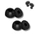Crysendo Memory Foam Ear Tips For 5mm Nozzle Earphones | Pain Reducing, Anti-Slip Replacement Eartips | Comfortable & Secure Earbud Tips (Black - 2 pairs)