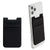 Nylon Wallet Card Holder | Strong 3M Adhesive Holder for I-Phone & Android Smartphones | Slim Phone Back Wallet for 2-3 Cards + Cash (Black - 2pcs)