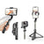 L08 Mini Gimbal Tripod for Mobile Portable Selfie Stick Bluetooth Remote Control Holder Stand for All Action Camera Anti-Shake 360° Rotate Handheld Phone Stabilizer Aluminium