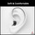 Crysendo Memory Foam Ear Tips For 5mm Nozzle Earphones | Pain Reducing, Anti-Slip Replacement Eartips | Comfortable & Secure Earbud Tips (Black - 2 pairs)