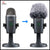 Mic Cover Compatible with Blue Yeti, Yeti Pro Condenser Microphones | High Density Foam Sponge Windscreen | Soft Mic Shield with Pop Filter Protection (Grey)