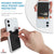 Nylon Wallet Card Holder | Strong 3M Adhesive Holder for I-Phone & Android Smartphones | Slim Phone Back Wallet for 2-3 Cards + Cash (Black - 2pcs)