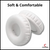 70mm PU Leather Cushions | Replacement Headphone Ear Pads | 1.5cm Thick Replacement Headphone Ear Pads| Compatible with Philips SHL 3000, SHB5500, SHB 3060 Headphones Cushion | High-Quality PU Leather & Memory Foam Earpad (White) Crysendo