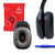 Headphone Cushion for Mi Super Bass Wireless Headphones | 75mm X 55mm Replacement Headphone Ear Cushion Pads | PU Leather & Soft Foam (Black)