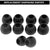 (Black Silicone) Compatible with KZ ZSX IEM Tips Eartips Earpads Earplugs Soft Silicone Rubber Earbuds 5 Pairs (10 PCS) Crysendo