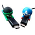 Cable Cord Protector Saver for Any Data Cable Wire for Samsung Oneplus Android USB Micro USB C Type Cables (Hulk & Captain America)