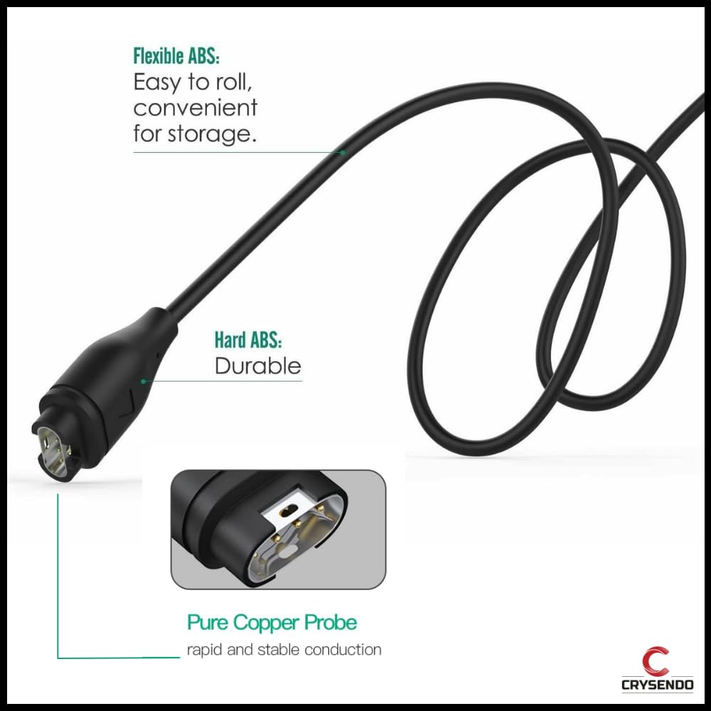 Charger For Garmin Forerunner 45 245 945 Fenix 5 6 Vivoactive 3 4 Instinct Smartwatches Replacement Charging Cable Cord Portable Type A USB Charger Dock Cable Black 1m 3.3ft