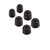 Compatible with Airdopes Soft Silicone Rubber Earbuds Tips Eartips Earpads Earplugs (Black Silicone) Crysendo