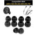 Compatible with Jabra Eartips Earpads Earplugs Soft Silicone Rubber Earbuds Tips (Black Silicone) 5 Pairs (10PCS) Crysendo