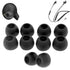 Compatible with Jabra Eartips Earpads Earplugs Soft Silicone Rubber Earbuds Tips (Black Silicone) 5 Pairs (10PCS)