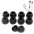 Compatible with Jaybird X3 Tips Eartips Earpads Earplugs Soft Silicone Rubber Earbuds (Black Silicone) 5 Pairs (10 PCS)