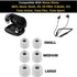 Compatible with Noise Shots Tips Eartips Earpads Earplugs (Grey Memory Foam)(Small + Medium + Large, Grey) 3 Pairs (6PCS)