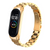 Crysendo Compatible with Mi Band 3, Premium Stainless Steel Bracelet Strap (Gold) Crysendo