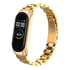 Crysendo Compatible with Mi Band 3, Premium Stainless Steel Bracelet Strap (Gold)