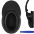 Crysendo Headphone Cushion Compatible with Senheiser HD201/ HD201S/ HD180/ HD419/ HD429/ HD439/ HD418/ HD428/ HD438/ HD448 | Frog Leather & Memory Foam Headphone Ear Cushion Earcup (Black)