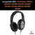 Crysendo Headphone Cushion Compatible with Senheiser HD201/ HD201S/ HD180/ HD419/ HD429/ HD439/ HD418/ HD428/ HD438/ HD448 | Frog Leather & Memory Foam Headphone Ear Cushion Earcup (Black) Crysendo
