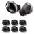 Double Flange Eartips for Sam-Sung Galaxy Buds Pro | Replacement Silicone Wing Eartips Earplug | Fits in Case (S/M/L 3 Pairs - Black) Crysendo