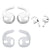 Earbuds Cover + Ear Tips Compatible with AirPods Pro [Does Not Fit in Case] | Anti-Slip Soft Silicone Eartips Caps 2 Pairs (with Hook, White + Transparent) [Not for Other Models] Crysendo