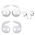 Earbuds Cover + Ear Tips Compatible with AirPods Pro [Does Not Fit in Case] | Anti-Slip Soft Silicone Eartips Caps 2 Pairs (with Hook, White + Transparent) [Not for Other Models]