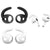Earbuds Cover + Ear Tips Compatible with AirPods Pro [Does Not Fit in Case] | Anti-Slip Soft Silicone Eartips Caps Compatible with AirPods Pro Accessories 2 Pairs (with Hook, Black + White) Crysendo