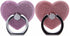 Finger iRing Stand, Pack of 2 Shiny Glitter 360°Rotation Universal Phone Grip Holder Kickstand (Shiny Love Heart)