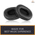Headphone Cushion Compatible with p-tron Studio | Earpads for Headphones, Soft Protein Leather, Superior Noise Isolation (Black) Crysendo