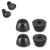 Memory Foam Ear Tips Compatible with Sam-Sung Galaxy Buds 2 Pro | Replacement Pain Reducing, Anti-Slip Eartips | S, M, L (Black) Crysendo