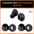 Memory Foam Ear Tips Replacement for Samsung Galaxy Buds Pro Headphones, Soft Foam Earbud Tips, Earbuds | Black - 4pc Crysendo