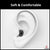Memory Foam Ear Tips for 4.5mm Nozzle Earphones | Pain Reducing, Anti-Slip Replacement Eartips | Fit in Charging Case (Small - 2 Pairs) (Black) Crysendo