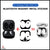 Metallic Sticker for Sam-Sung Galaxy Buds Live | Ultra Dust-Proof & Scratch-Proof Film Guard | Slim Metal Skin Earbuds Case Protector (Black) Crysendo
