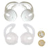 Silicone Earbuds Eartips Earhooks Grip Case Cover  (2 Pairs | Transparent+White)