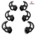 Silicone Eartips for Bose QuietComfort Sport Earbud | Replacement Eartips, Soft & Comfortable | 3 Pairs - S, M, L (Black) Crysendo