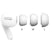 Silicone Replacement Eartips Earbuds Cover | Compatible with AirPods Pro & AirPods Pro 2 Headphones (3 Pairs, 6 Pcs) (Small + Medium + Large, White) Crysendo