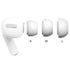 Silicone Replacement Eartips Earbuds Cover | Compatible with AirPods Pro & AirPods Pro 2 Headphones (3 Pairs, 6 Pcs) (Small + Medium + Large, White)