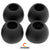 Silicone Rubber Replacement Medium Earbuds for Headphones (Black)-Pack of 12 Pieces Crysendo