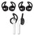 Soft Silicone Earbuds Eartips Case Cover for Mi True Wireless Buds (2 Pairs=4pcs) (Black) Crysendo