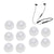 Soft Silicone Rubber Earbuds Tips Eartips Earpads Earplugs for OnePlus Bullets (Medium Size) (10 Pcs Pack, White) Crysendo