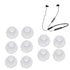 Soft Silicone Rubber Earbuds Tips Eartips Earpads Earplugs for OnePlus Bullets (Medium Size) (10 Pcs Pack, White)