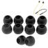 Soft Silicone Rubber Earbuds Tips Eartips Earpads Earplugs for Realme Buds (Medium Size) (10 Pcs Pack) (Black)