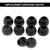 Soft Silicone Rubber Earbuds Tips Eartips Earpads Earplugs for Realme Buds (Medium Size) (10 Pcs Pack) (Black) Crysendo