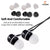 Soft Silicone Rubber Earbuds Tips Eartips Earpads Earplugs in Earphones and Bluetooth Compatible with Sennheiser, Skullcandy, Samsung, Sony, JBL, Mi, Beats (10 Pcs Pack, White & Black) Crysendo