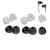 Soft Silicone Rubber Earbuds Tips Eartips Earpads Earplugs in Earphones and Bluetooth Compatible with Sennheiser, Skullcandy, Samsung, Sony, JBL, Mi, Beats (10 Pcs Pack, White & Black) Crysendo