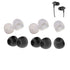 Soft Silicone Rubber Earbuds Tips Eartips Earpads Earplugs in Earphones and Bluetooth Compatible with Sennheiser, Skullcandy, Samsung, Sony, JBL, Mi, Beats (10 Pcs Pack, White & Black)
