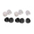 Soft Silicone Rubber Earbuds Tips Eartips Earpads Earplugs in Earphones and Bluetooth Compatible with Sennheiser Skullcandy Samsung Sony JBL Mi Beats (Black & White) Crysendo
