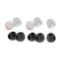 Soft Silicone Rubber Earbuds Tips Eartips Earpads Earplugs in Earphones and Bluetooth Compatible with Sennheiser Skullcandy Samsung Sony JBL Mi Beats (Black & White)