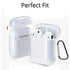 Transparent Plastic Soft Case Compatible with AirPods. Shock Proof Impact Resistant Protective Cover –Sleek (Clear AirPods Soft Cover Case) (Not for Airpods Pro)
